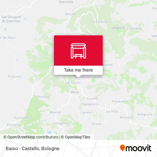Baiso - Castello map