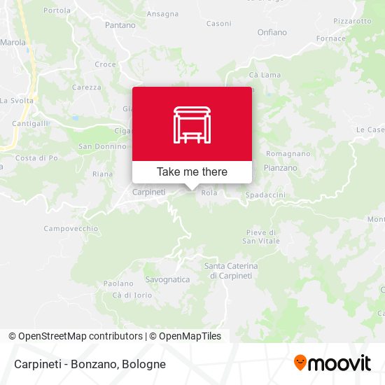 Carpineti - Bonzano map