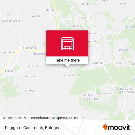 Regigno - Casamenti map