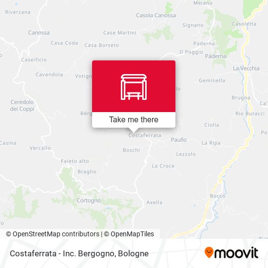 Costaferrata - Inc. Bergogno map