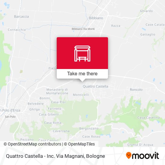 Quattro Castella - Inc. Via Magnani map