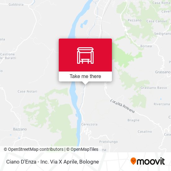 Ciano D'Enza - Inc. Via X Aprile map