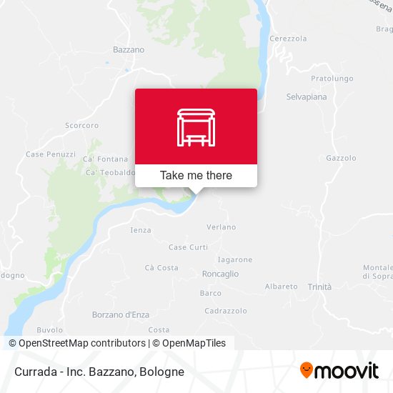 Currada - Inc. Bazzano map