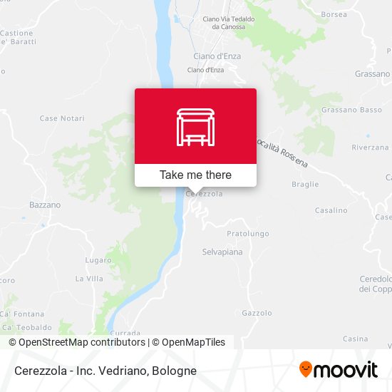 Cerezzola - Inc. Vedriano map