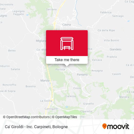 Ca' Giroldi - Inc. Carpineti map