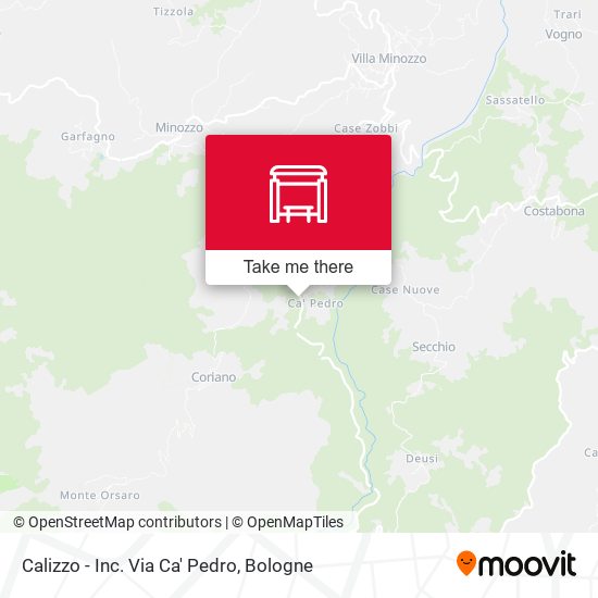 Calizzo - Inc. Via Ca' Pedro map