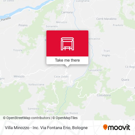 Villa Minozzo - Inc. Via Fontana Erio map