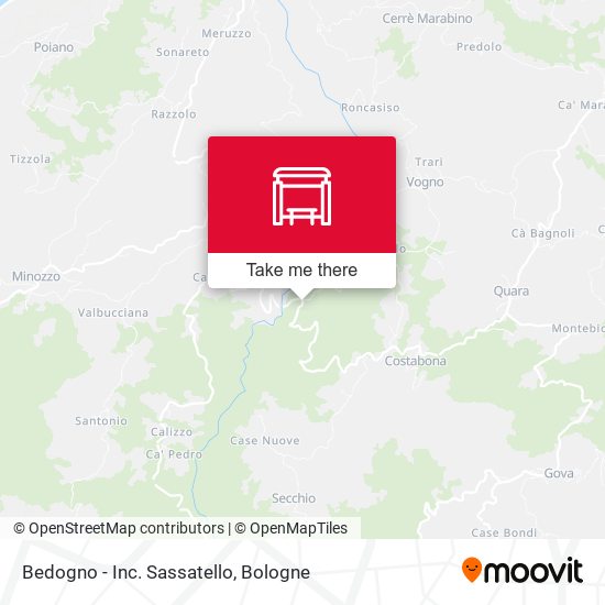 Bedogno - Inc. Sassatello map
