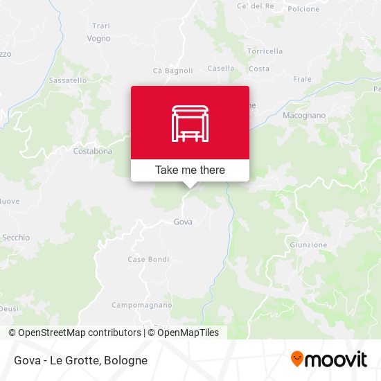 Gova - Le Grotte map