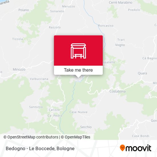 Bedogno - Le Boccede map