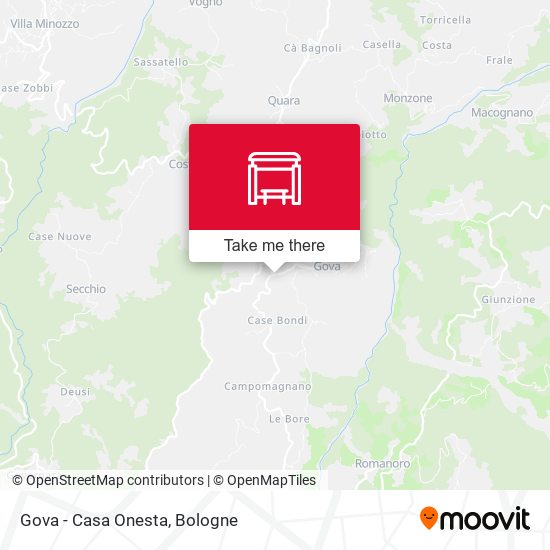 Gova - Casa Onesta map