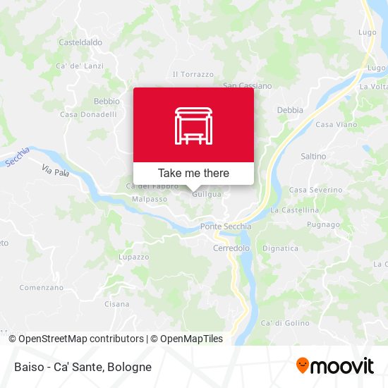 Baiso - Ca' Sante map