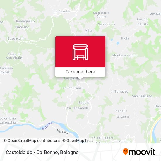 Casteldaldo - Ca' Benno map