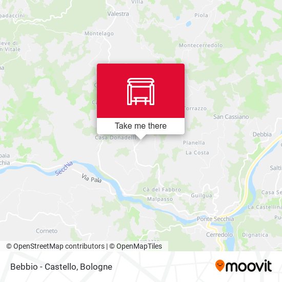 Bebbio - Castello map