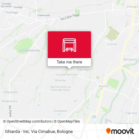 Ghiarda - Inc. Via Cimabue map