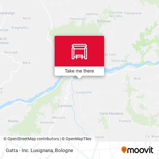 Gatta - Inc. Lusignana map