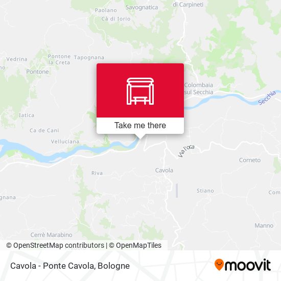 Cavola - Ponte Cavola map