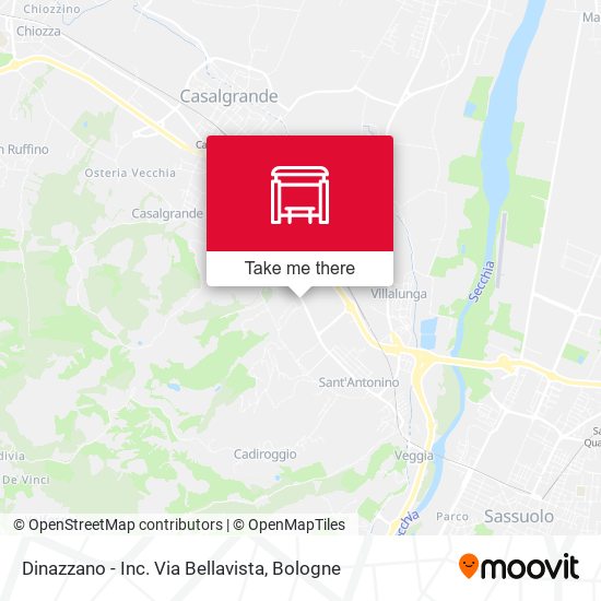 Dinazzano - Inc. Via Bellavista map