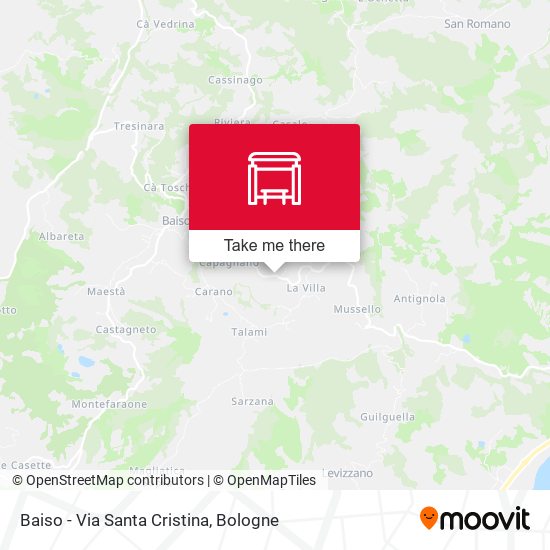 Baiso - Via Santa Cristina map