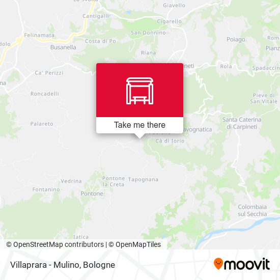 Villaprara - Mulino map
