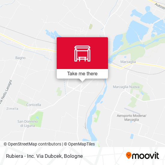 Rubiera - Inc. Via Dubcek map