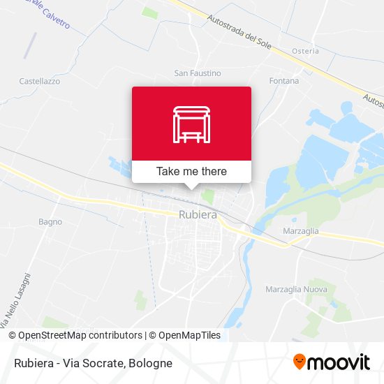 Rubiera - Via Socrate map