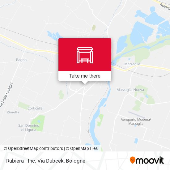 Rubiera - Inc. Via Dubcek map