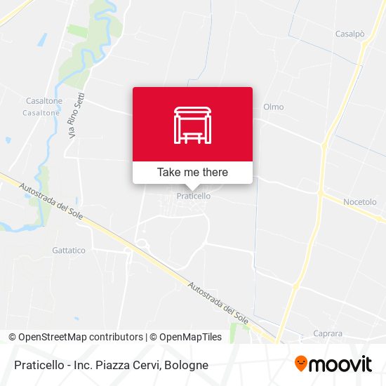 Praticello - Inc. Piazza Cervi map