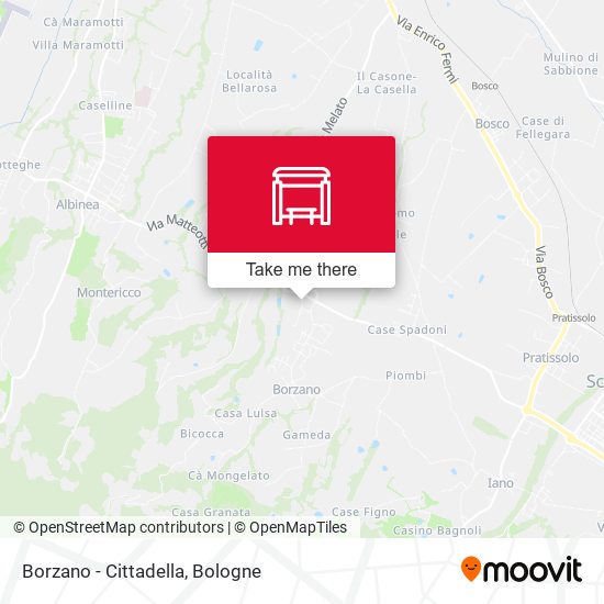Borzano - Cittadella map