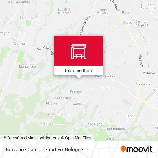 Borzano - Campo Sportivo map