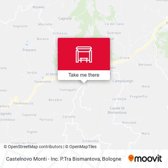 Castelnovo Monti - Inc. P.Tra Bismantova map