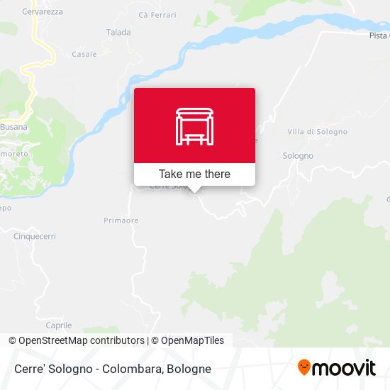 Cerre' Sologno - Colombara map