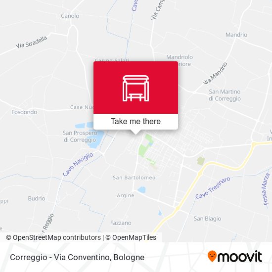 Correggio - Via Conventino map