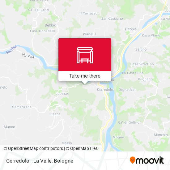 Cerredolo - La Valle map