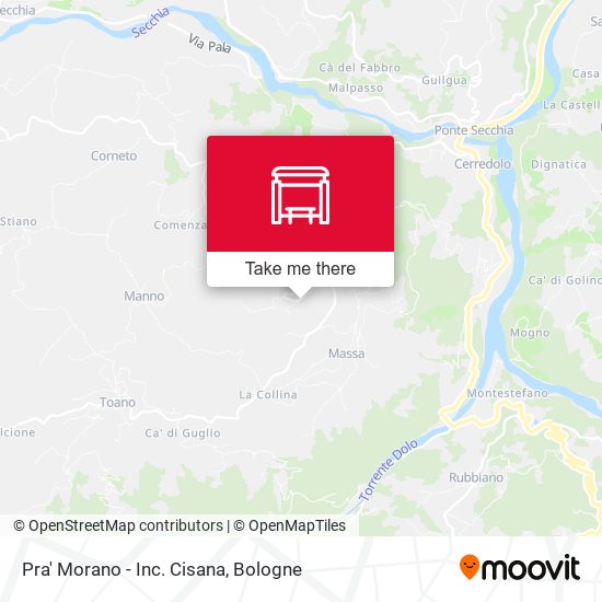 Pra' Morano - Inc. Cisana map