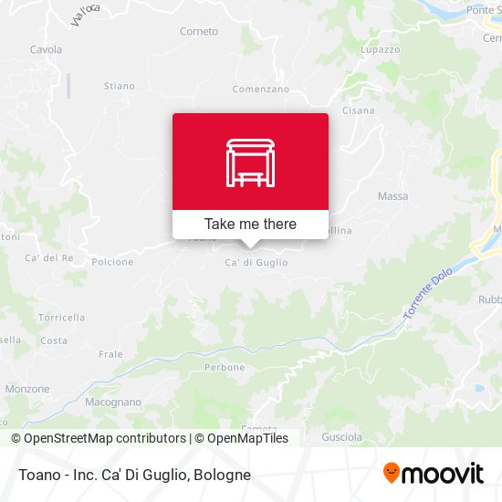 Toano - Inc. Ca' Di  Guglio map