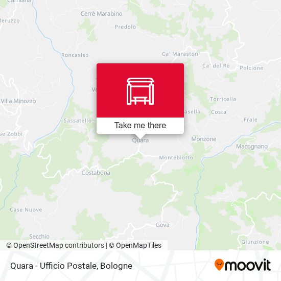 Quara - Ufficio Postale map
