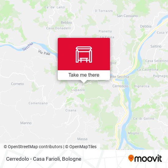 Cerredolo - Casa Farioli map