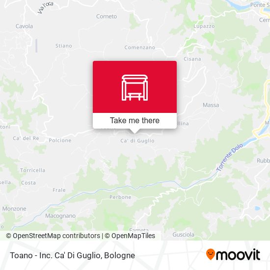 Toano - Inc. Ca' Di  Guglio map