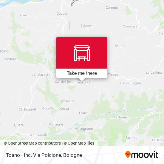 Toano - Inc. Via Polcione map