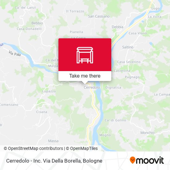 Cerredolo - Inc. Via Della Borella map