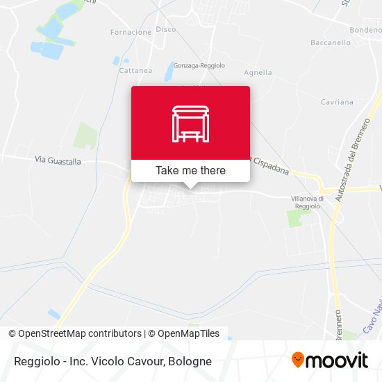 Reggiolo - Inc. Vicolo Cavour map