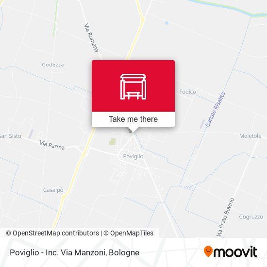 Poviglio - Inc. Via Manzoni map