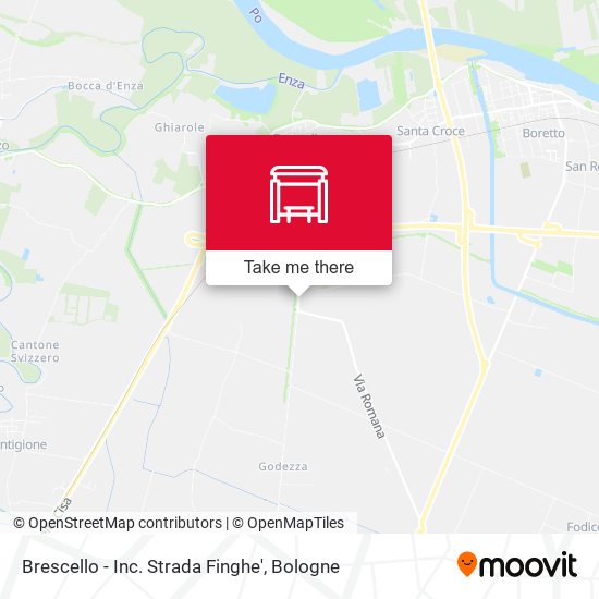 Brescello - Inc. Strada Finghe' map