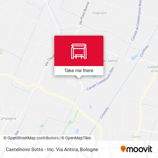 Castelnovo Sotto - Inc. Via Antica map