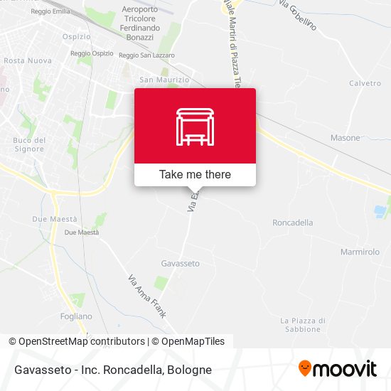 Gavasseto - Inc. Roncadella map