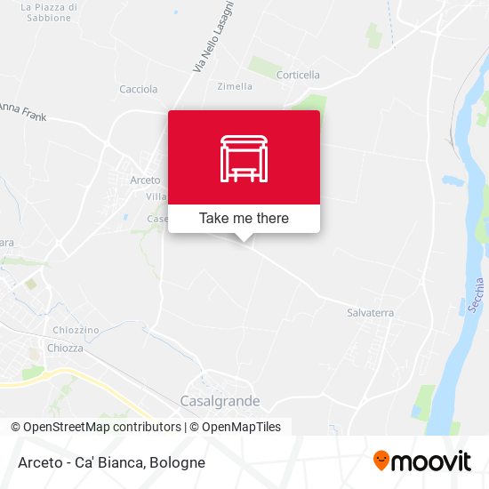 Arceto - Ca' Bianca map