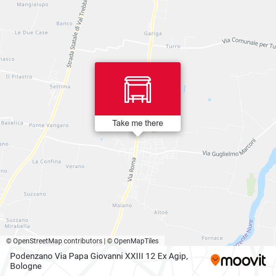 Podenzano Via Papa Giovanni XXIII 12 Ex Agip map