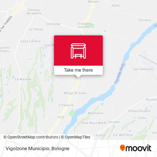 Vigolzone Municipio map
