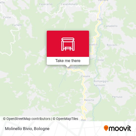 Molinello Bivio map
